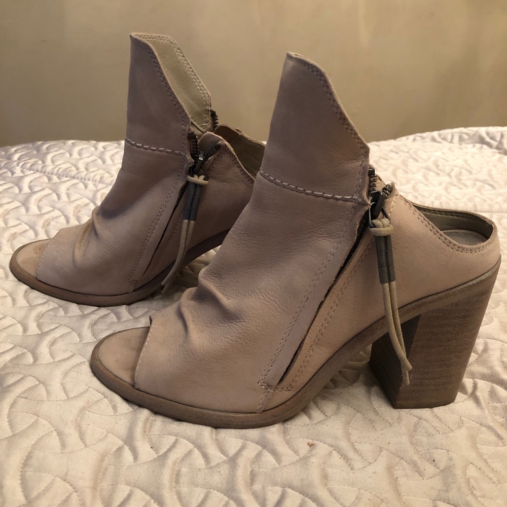 Dolce Vita Heeled Peep Toe Bootie Mule